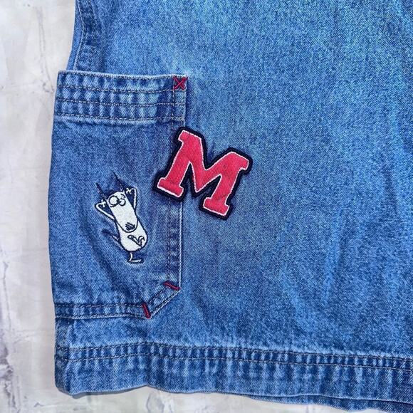 RARE Vintage Women’s Size 18/20 Jerry Leigh Maxine Denim Bib Overalls Shorts - Picture 5 of 8